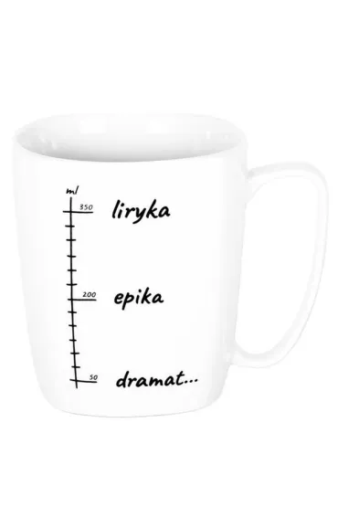 Nadwyraz.com Kubek ceramiczny bia�y Liryka, epika, dramat...