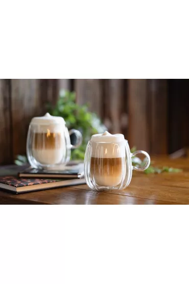 Vialli Design Komplet szklanek z uchem Tulip 8807 2 x 250 ml