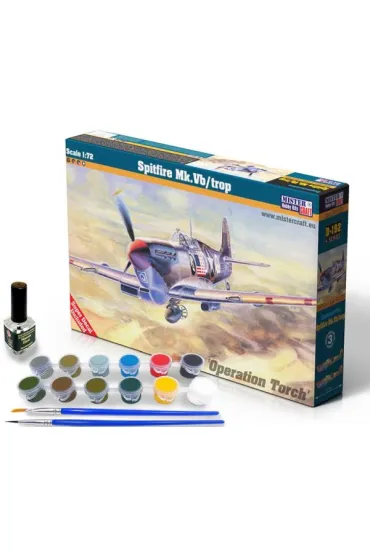 Model do sklejania 1:72 Samolot Spitfire Mk.Vb/ trop Zestaw farby + p�dzelek Olymp Aircraft