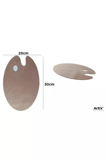 Artix Paleta malarska okr�g�a drewniana 20x30cm