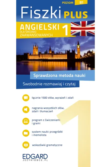 Fiszki plus. Angielski dla �rednio zaawansowanych. Poziom B1 - Andy Edwins, Micha� Podsiad�o