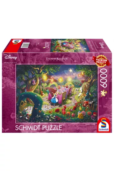 Puzzle 6000 el. THOMAS KINKADE Alicja w Krainie Czar�w (Disney) Schmidt - Thomas  Kinkade