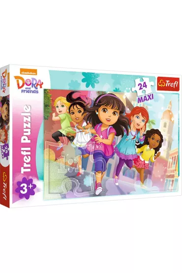 Puzzle maxi 24 el. Gotowe, do startu, start! Dora and Friends 14242 Trefl