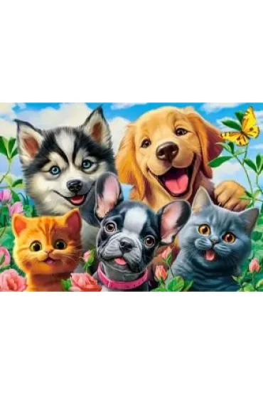 Puzzle 120 el. Pets Selfie Castorland