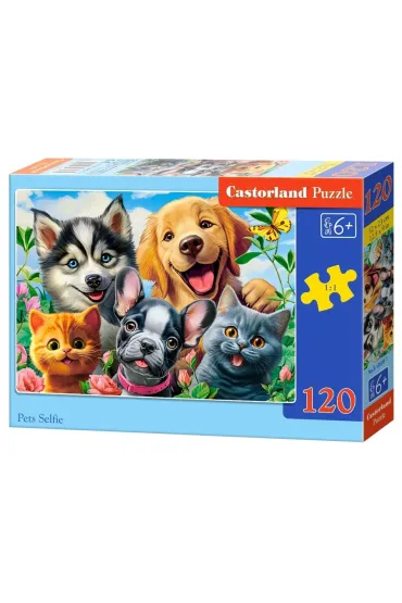 Puzzle 120 el. Pets Selfie Castorland
