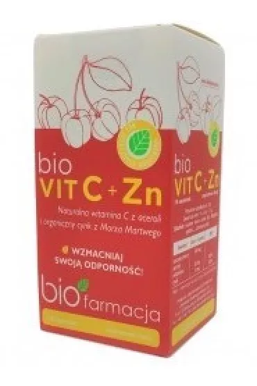 Biofarmacja Witamina C + Cynk Suplement diety 14 sasz. Bio