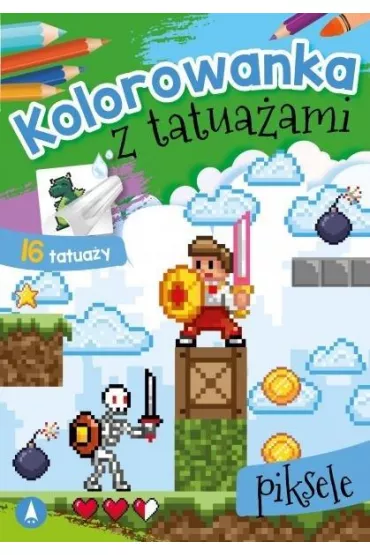 Malowanka A5 Kolorowanka z tatua�ami. Piksele SKRZAT 074727