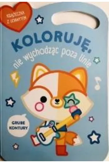 Lisek. Koloruj� bez wychodzenia poza linie wer. niebieska