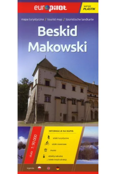 Beskid Makowski. Mapa turystyczna w skali 1:90 000. Europilot wersja plastik