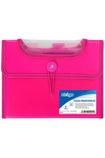 Strigo Teczka VFILE PP A5 z 6 przek�adkami r�owa