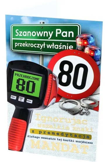 Yeku Karnet Urodziny 80