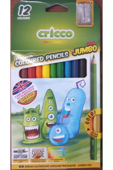 Cricco Kredki tr�jk�tne grube 12 szt.