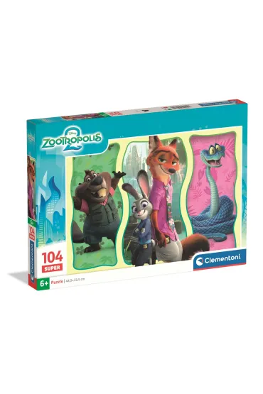 Puzzle 104 el. SuperColor. Super Zootopia 2 Clementoni