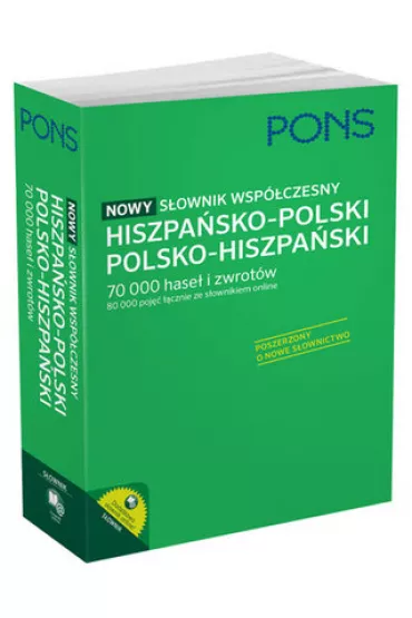 Nowy s�ownik wsp�czesny hiszpa�sko-polski, polsko-hiszpa�ski PONS. 70 000 hase� i zwrot�w