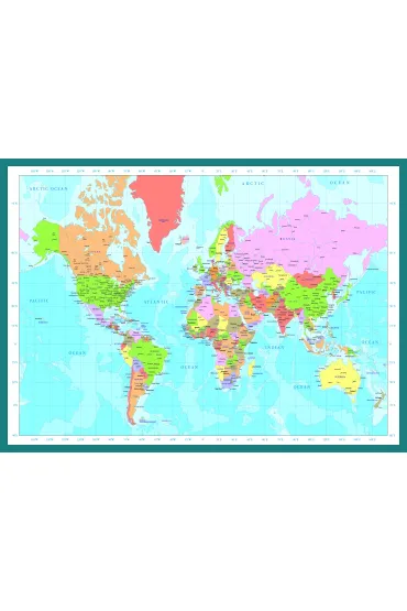 Puzzle 1000 el. Modern Map of the World Eurographics