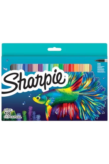 Sharpie Markery permanentne F 18 szt.