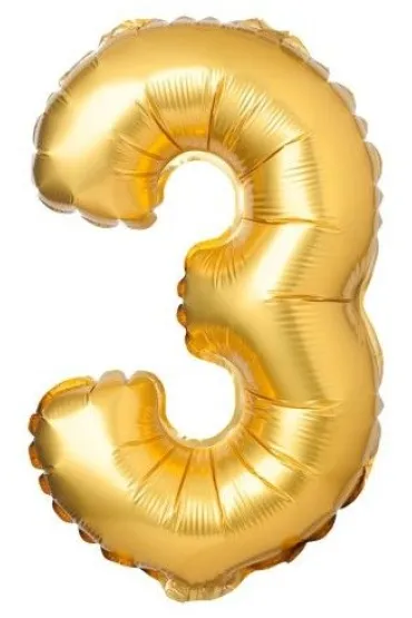 Arpex Balon foliowy matowy z�oty 3 69cm