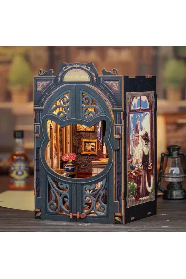 Puzzle Miniaturowy domek mini Book Nook Salonik Hrabiego Kota Habarri