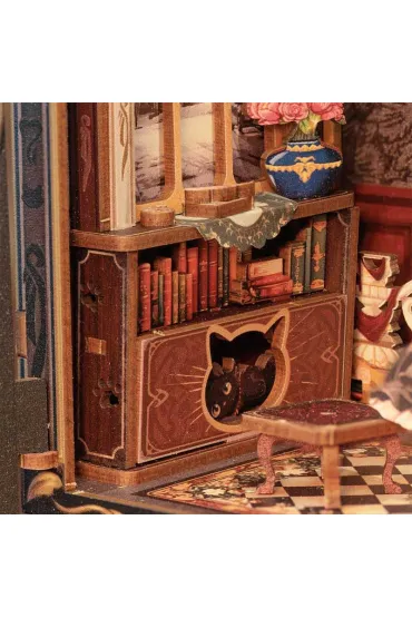 Puzzle Miniaturowy domek mini Book Nook Salonik Hrabiego Kota Habarri