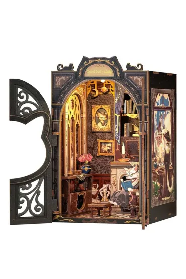 Puzzle Miniaturowy domek mini Book Nook Salonik Hrabiego Kota Habarri