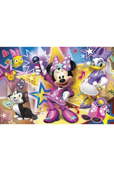 Puzzle 60 el. Maxi SuperColor. Minnie i pomocnicy Clementoni