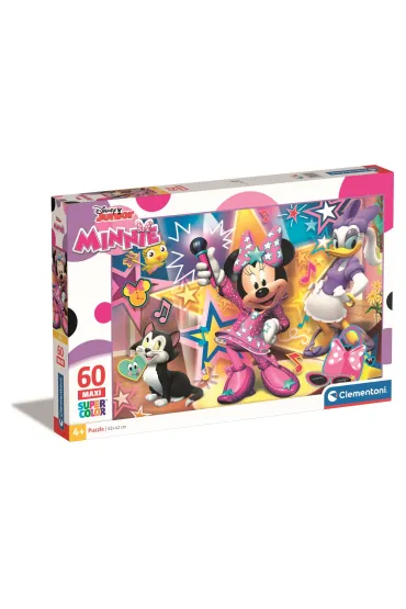 Puzzle 60 el. Maxi SuperColor. Minnie i pomocnicy Clementoni