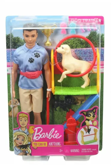 Barbie Lalka Ken Trener ps�w Mattel
