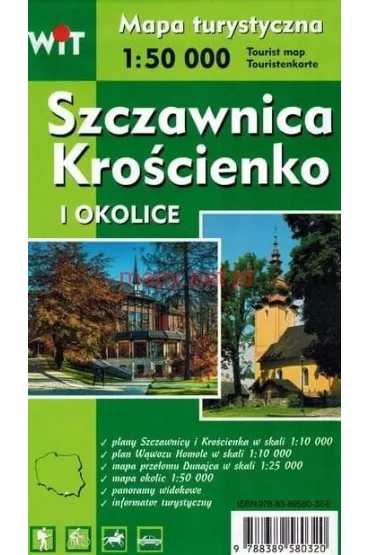 Mapa turystyczna Szczawnica, Kro�cienko i okolice 1:50 000