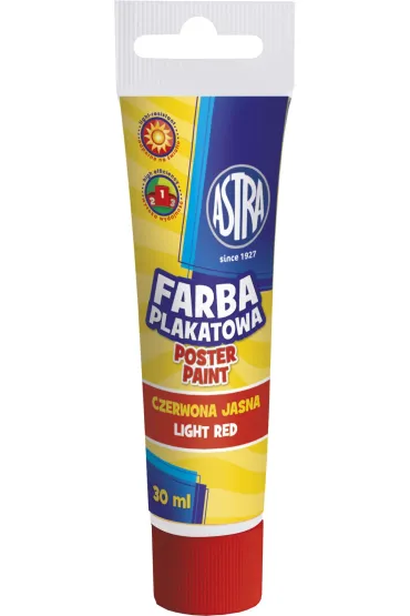 Astra Farba plakatowa tuba czerwona 30 ml