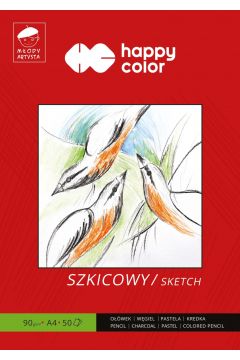 Happy Color Blok szkicowy Mody Artysta, biay, A4, 90g, 50 arkuszy 50 kartek