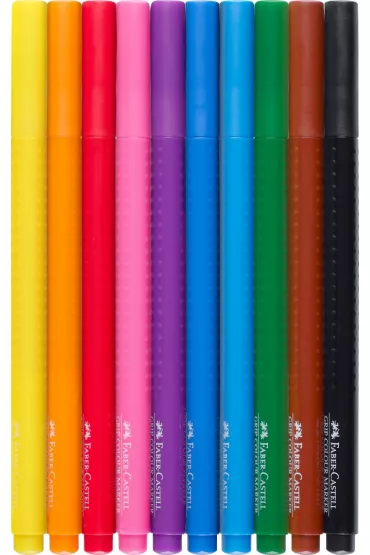 Faber-Castell Flamastry Grip w etui 10 szt.