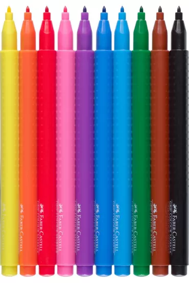Faber-Castell Flamastry Grip w etui 10 szt.
