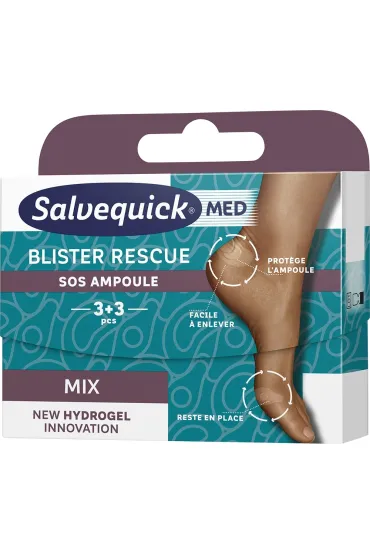 Salvequick Plastry na p�cherze mix - na palce i pi�ty Blister Rescue 6 szt.