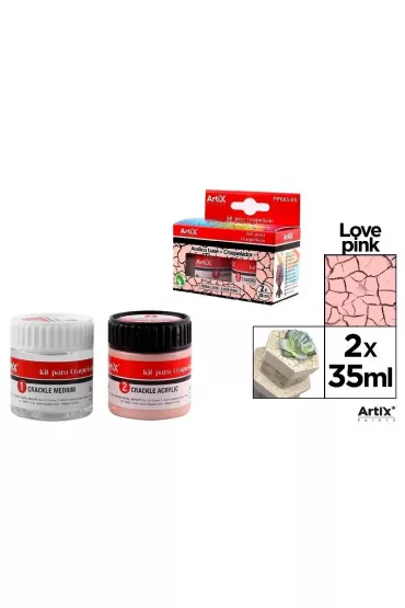 Artix Farba akrylowa r�owa + �rodek tworz�cy 2 x 35 ml