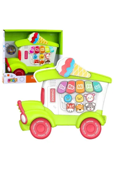 LeanToys Pianinko elektryczne dla malucha zielone