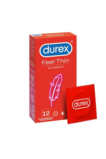 Durex Feel Thin Classic prezerwatywy lateksowe 12 szt.