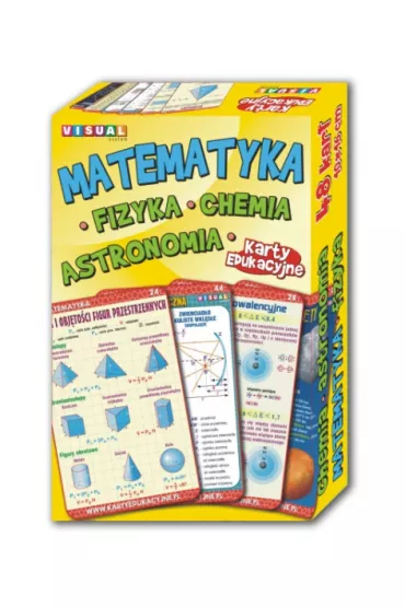 Karty edukacyjne matematyka, chemia, fizyka