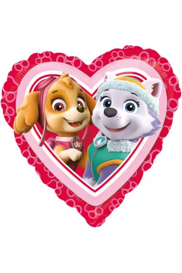 Amscan Balon foliowy Psi Patrol Love girl standard serce