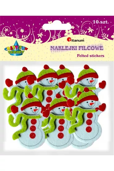 Titanum Naklejki filcowe 3D ba�wanki 10 szt.