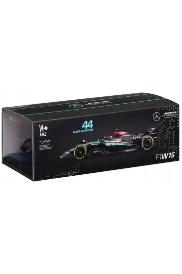 Formula With Helmet & Plastic Stand Mercedes-Amg Bburago