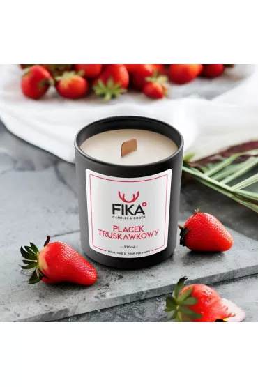 Fika Candles&Goods wieca sojowa - Placek truskawkowy 270 ml