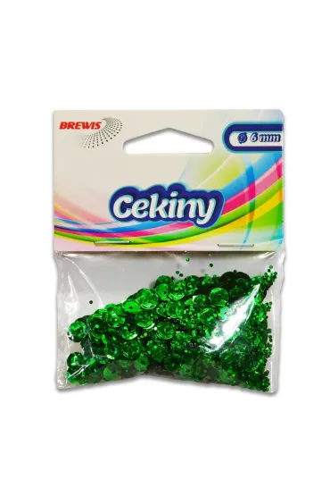 Cekiny hologramowe H 30 zielony 6mm, 10g