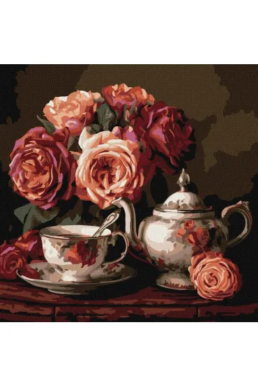 Ideyka Malowanie po numerach - R�e w ciemno�ci 40x40cm