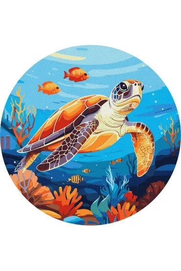 Ideyka Malowanie po numerach okr�g�e - Mieszka�cy oceanu 26cm