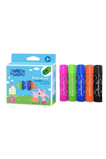 Farby w sztyfcie okr�g�e 4kol Jumbo Peppa ASTRA