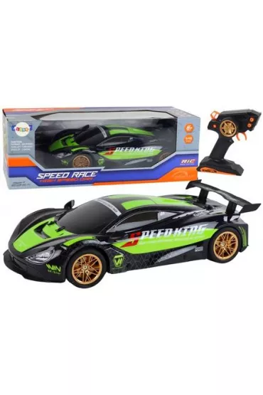 Auto sportowe R/C 1:10 zielono-czarne LeanToys