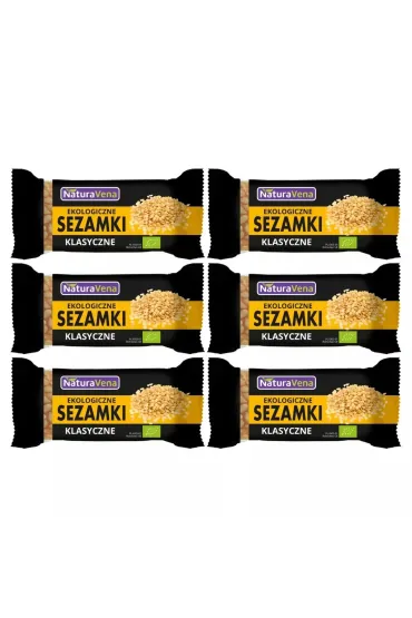 NaturaVena Sezamki klasyczne Zestaw 6 x 27 g Bio