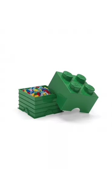 Pojemnik klocek LEGO Brick 4 Zielony