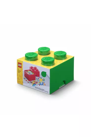 Pojemnik klocek LEGO Brick 4 Zielony