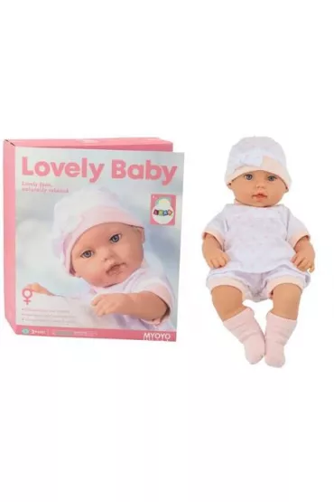 Lalka bobas w bia�ej pi�amce LeanToys